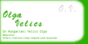 olga velics business card